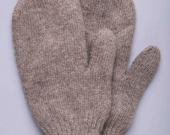 Mongolian Brown Wool Adult’s Mitten