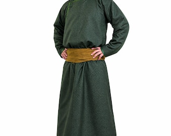 Túnica tradicional mongola Deel - Traje nacional hecho a mano, atuendo para festivales, regalo de ropa étnica, caftán nómada