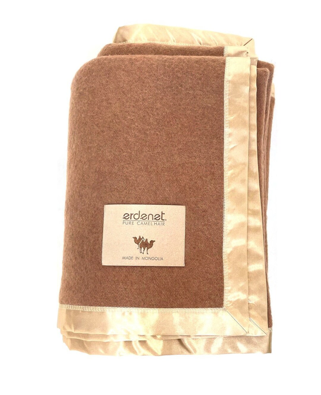 Woven Brown Camel Wool Blanket Etsy