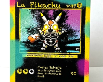 Custom Pokemon Card Ghost Pikachu - Etsy