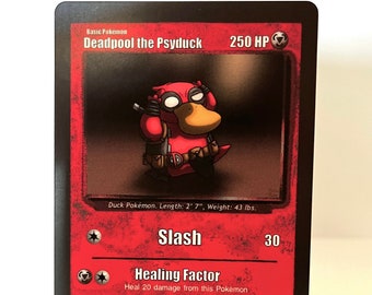 Custom Pokmon Card Deadpool the Psyduck - Etsy Canada