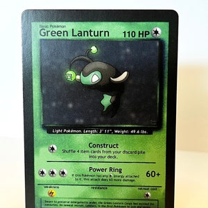 Aangepaste Pokémon-kaart Green Lanturn