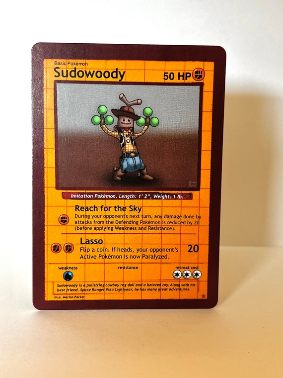 Custom Pokmon Card Sudowoody (Toy Story Woody Sudowoodo)