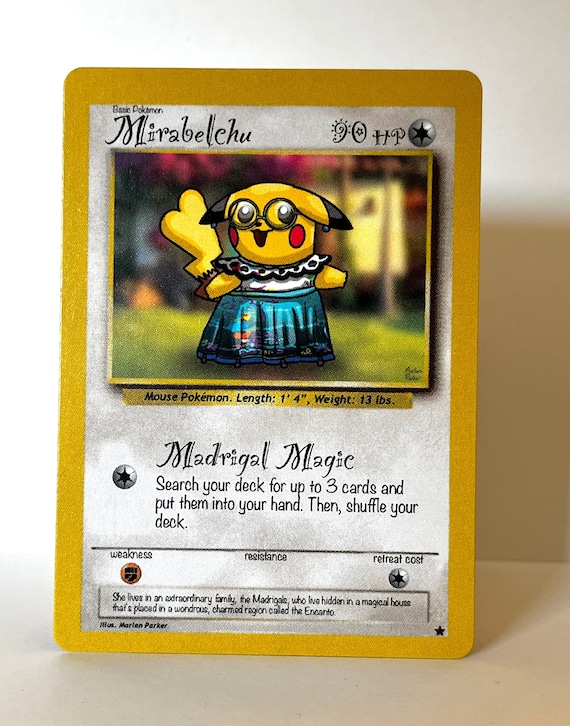 Custom Pokmon Card Mirabelchu (Encanto Mirabel Pikachu)