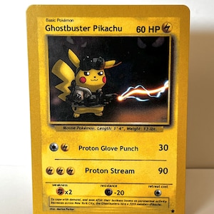 Ghost Pikachu Card - Etsy