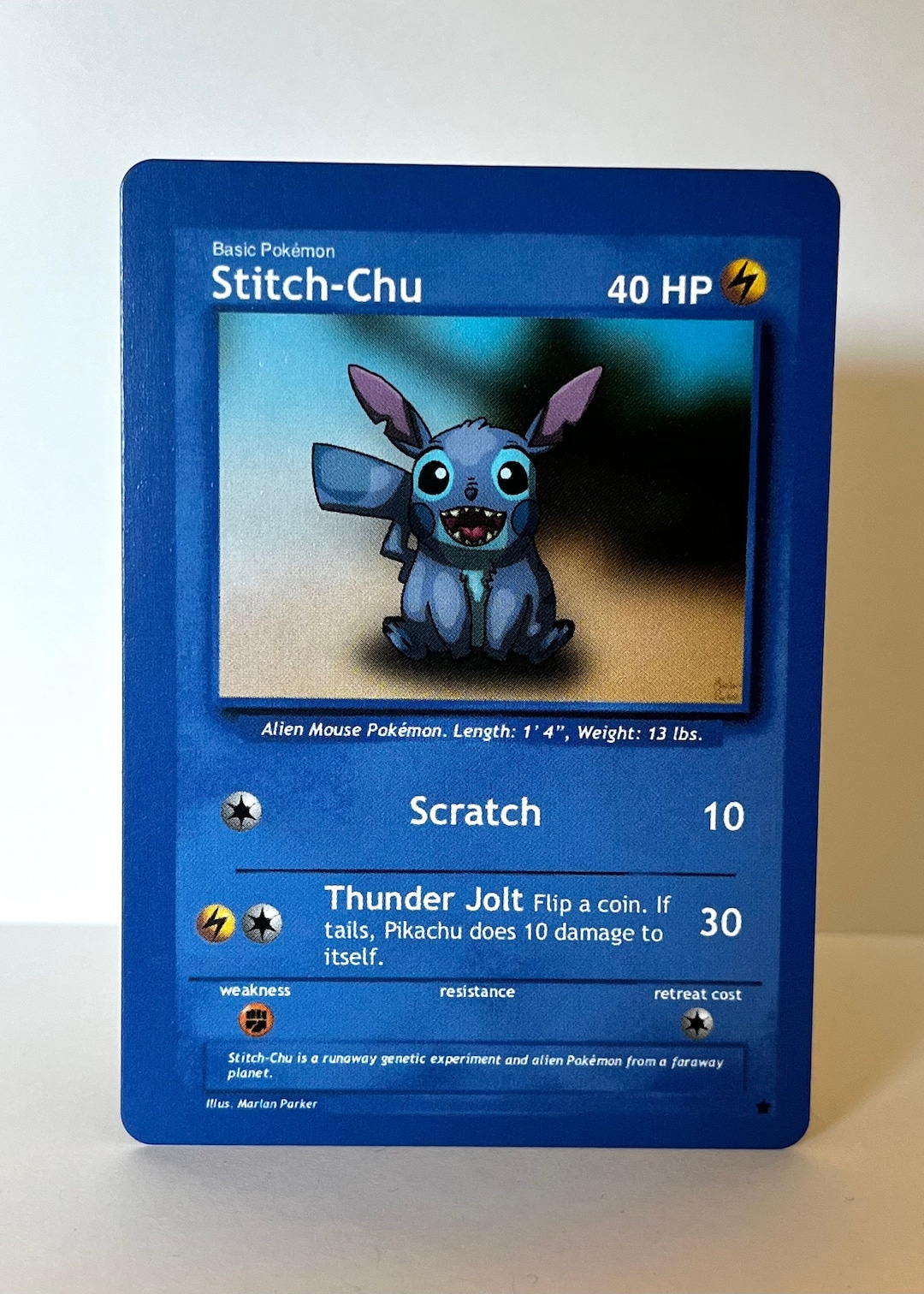 カスタムポケモンカード スティッチチュー（スティッチピカチュウ