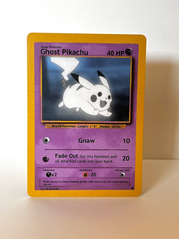 Custom Pokemon Card Ghost Pikachu - Etsy Israel