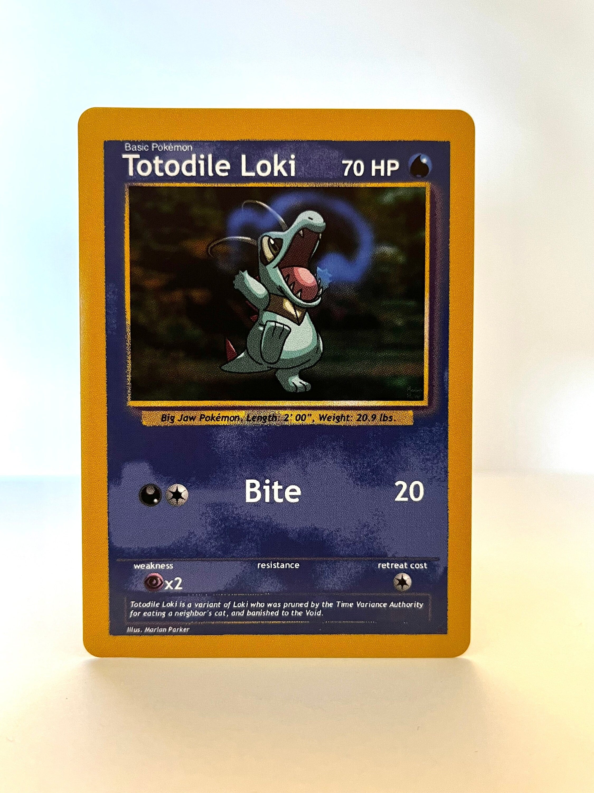 Custom Pokémon Card Totodile Loki (alligator Loki Totodile) - Etsy