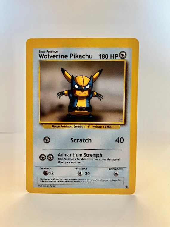 Custom Pokemon Card Wolverine Pikachu - Etsy Hong Kong Custom Pokemon Card Wolverine Pikachu - Etsy Hong Kong