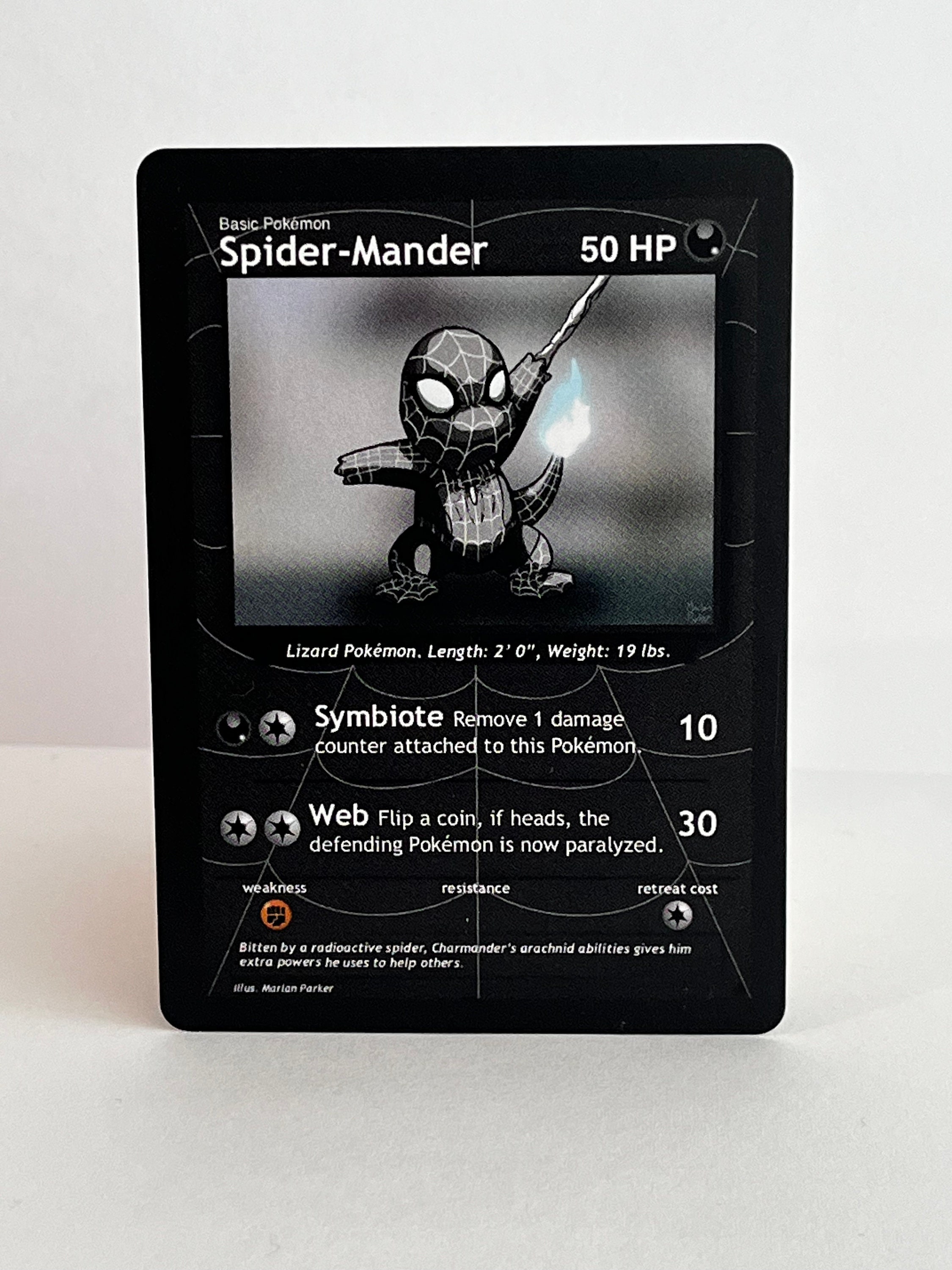 spiderman pokemon card Custom Pokemon Card Spider-mander (spider-man Charmander)