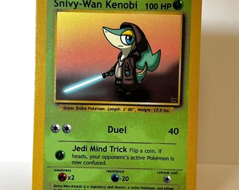 Custom Pokemon Card Snivy-Wan Kenobi (Obi-Wan Snivy) Custom Pokemon Card Snivy-Wan Kenobi (Obi-Wan Snivy)