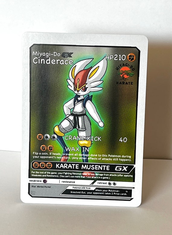 Custom Pokmon Card Miyagi Do Cinderace - Etsy