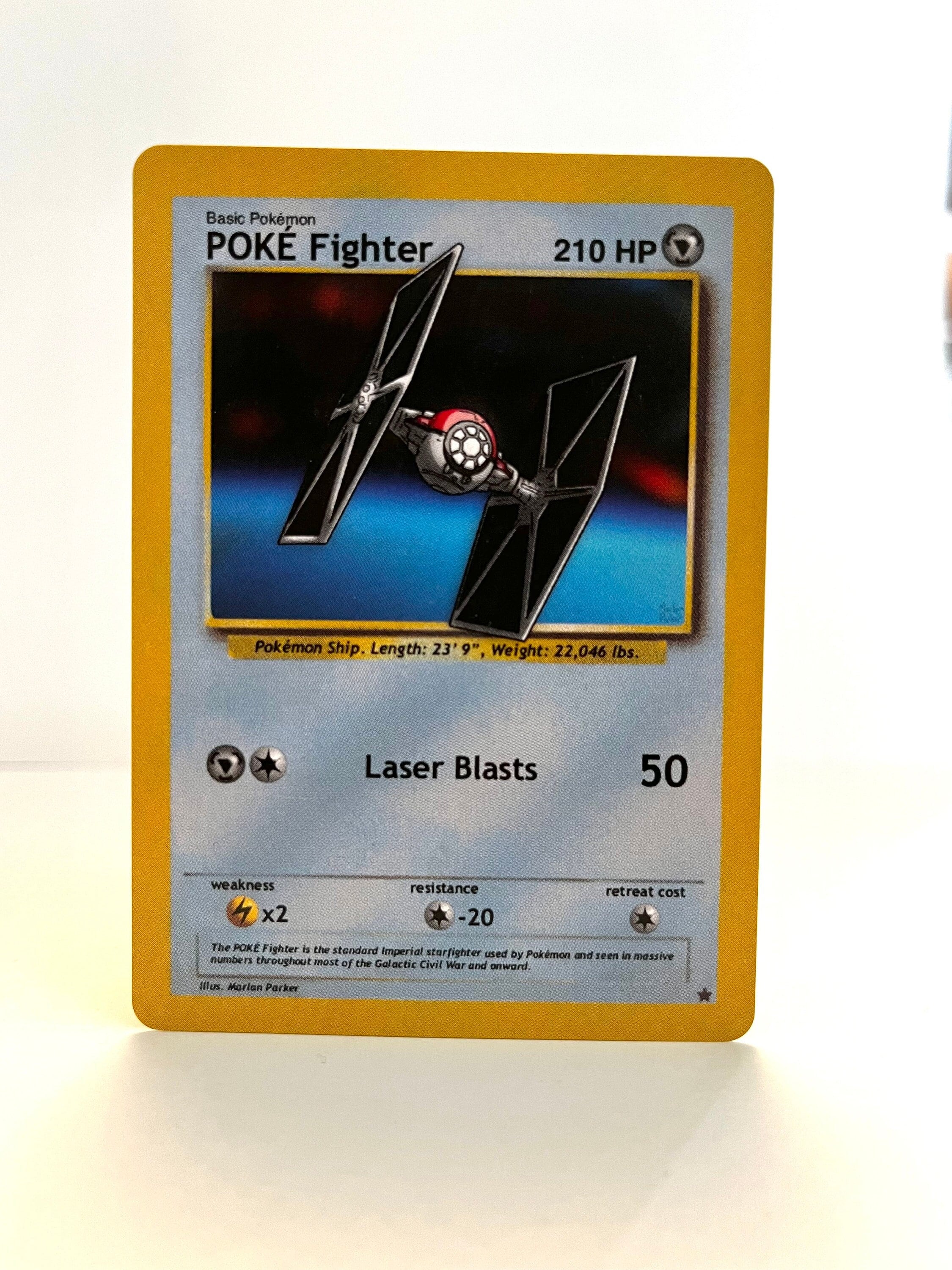 star wars pokemon cards Custom Pokemon Card POK Fighter (Poke Ball TIE Fighter)
