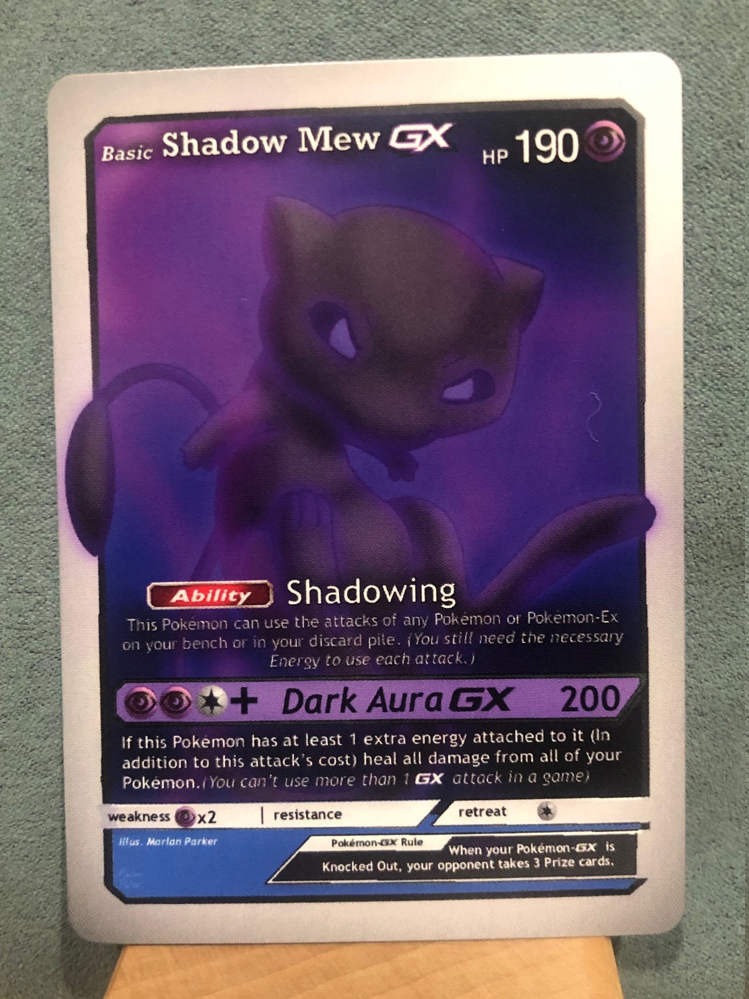 Custom Pokémon Card Shadow Mew Full Art Etsy