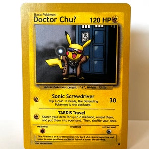 Carta Pokémon personalizzata Dottor Chu? (Il decimo Dottore) Doctor Who Pikachu