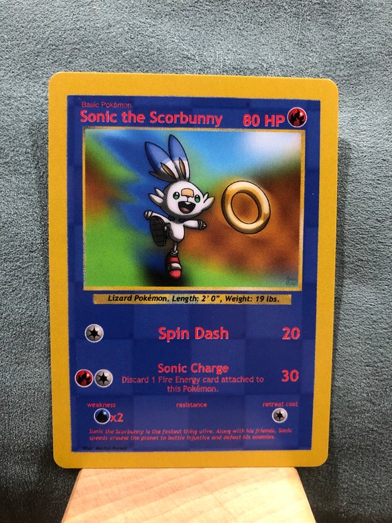Custom Pokemon Card Sonic the Scorbunny