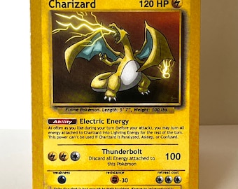 Custom Pokmon Card Lightning-type Charizard - Etsy