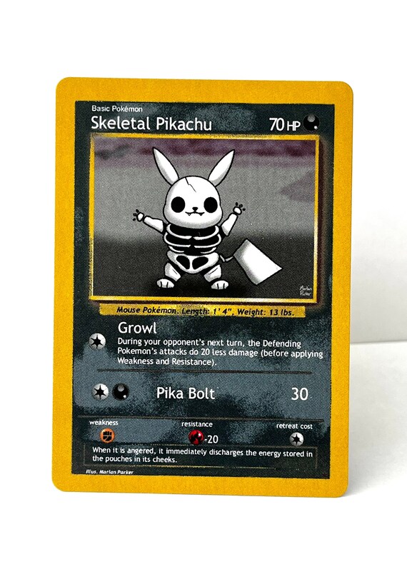 Custom Pokmon Card Skeletal Pikachu Custom Pokmon Card Skeletal Pikachu