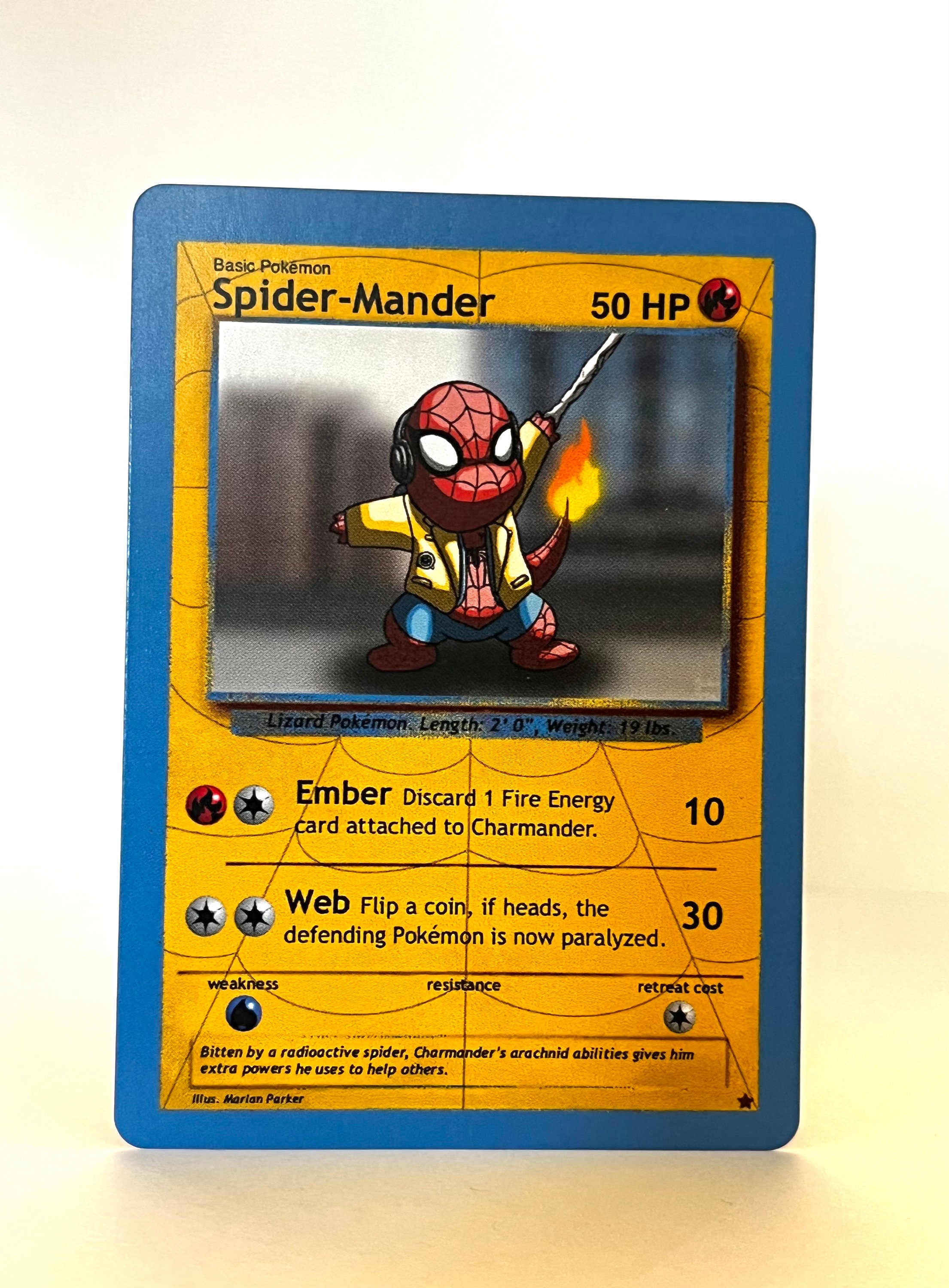Custom Pokemon Card Spider-mander (spider-man Charmander) - Etsy