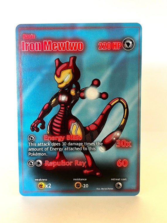Custom Pokmon Card Iron Mewtwo (iron Man Mewtwo) - Etsy