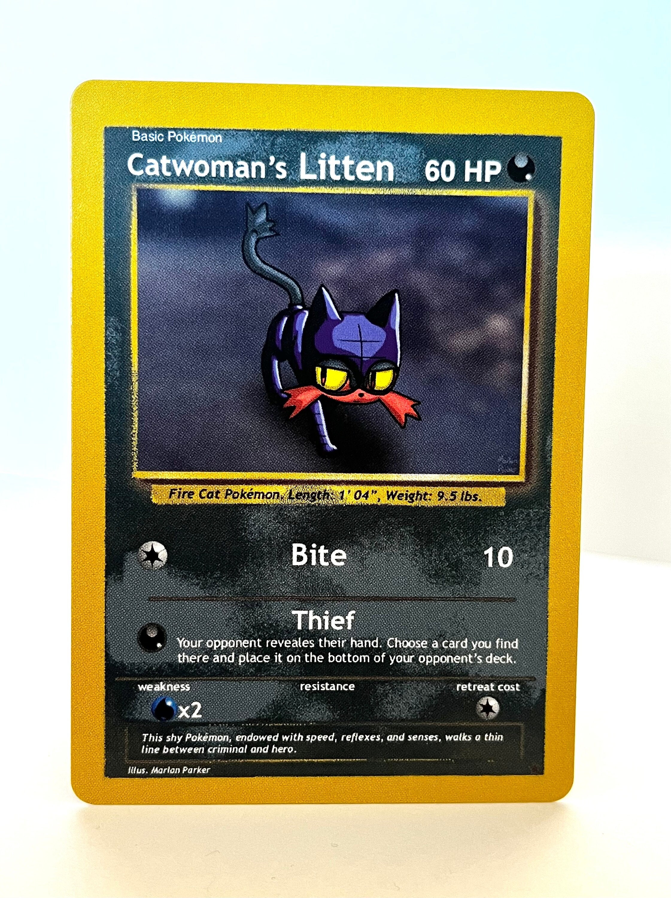 Custom Pokemon Card Catwoman's Litten Custom Pokemon Card Catwoman's Litten