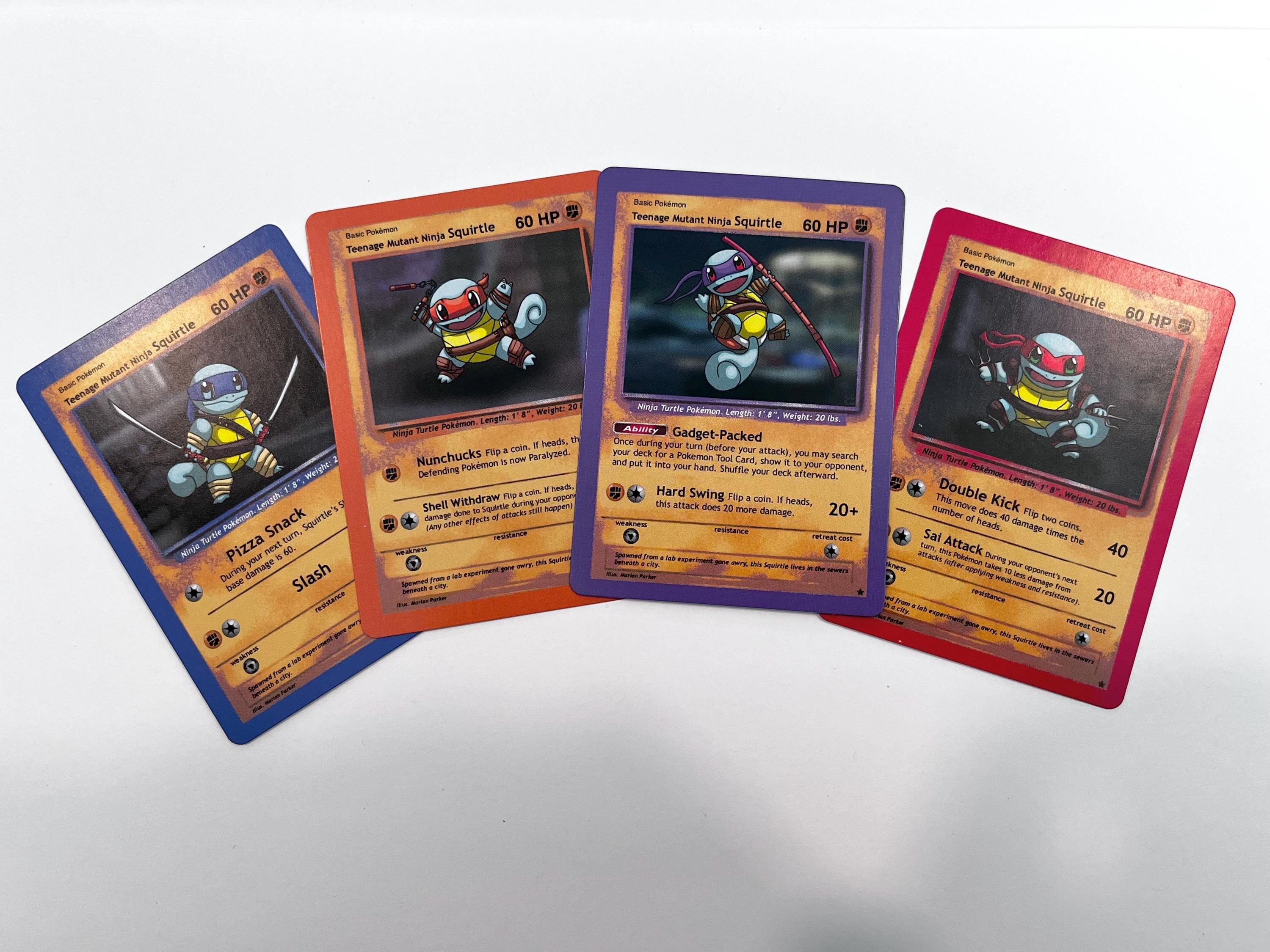 Custom Pokémon Card Teenage Mutant Ninja Squirtle - Etsy