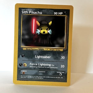 Carte Pokémon personnalisée Pikachu Sith