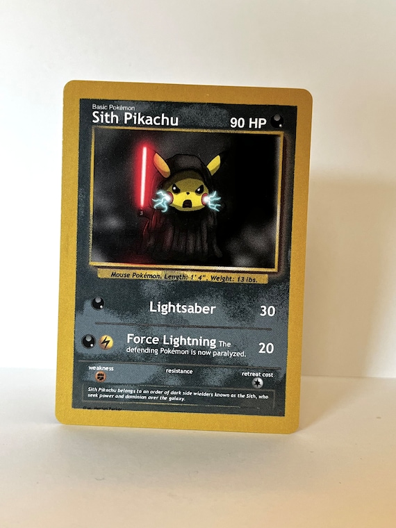 Custom Pokmon Card Sith Pikachu - Etsy Hong Kong Custom Pokmon Card Sith Pikachu - Etsy Hong Kong