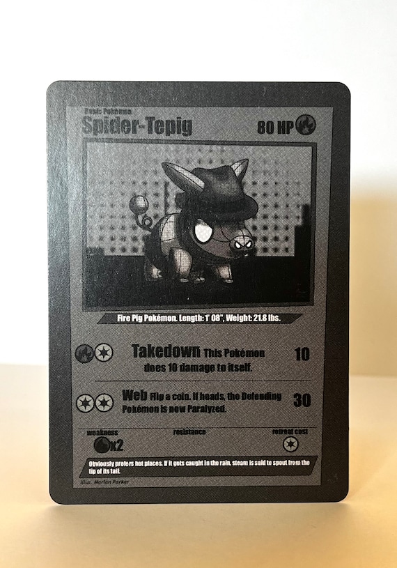 Custom Pokemon Card Spider-tepig (spider-man Tepig) - Etsy Custom Pokemon Card Spider-tepig (spider-man Tepig) - Etsy
