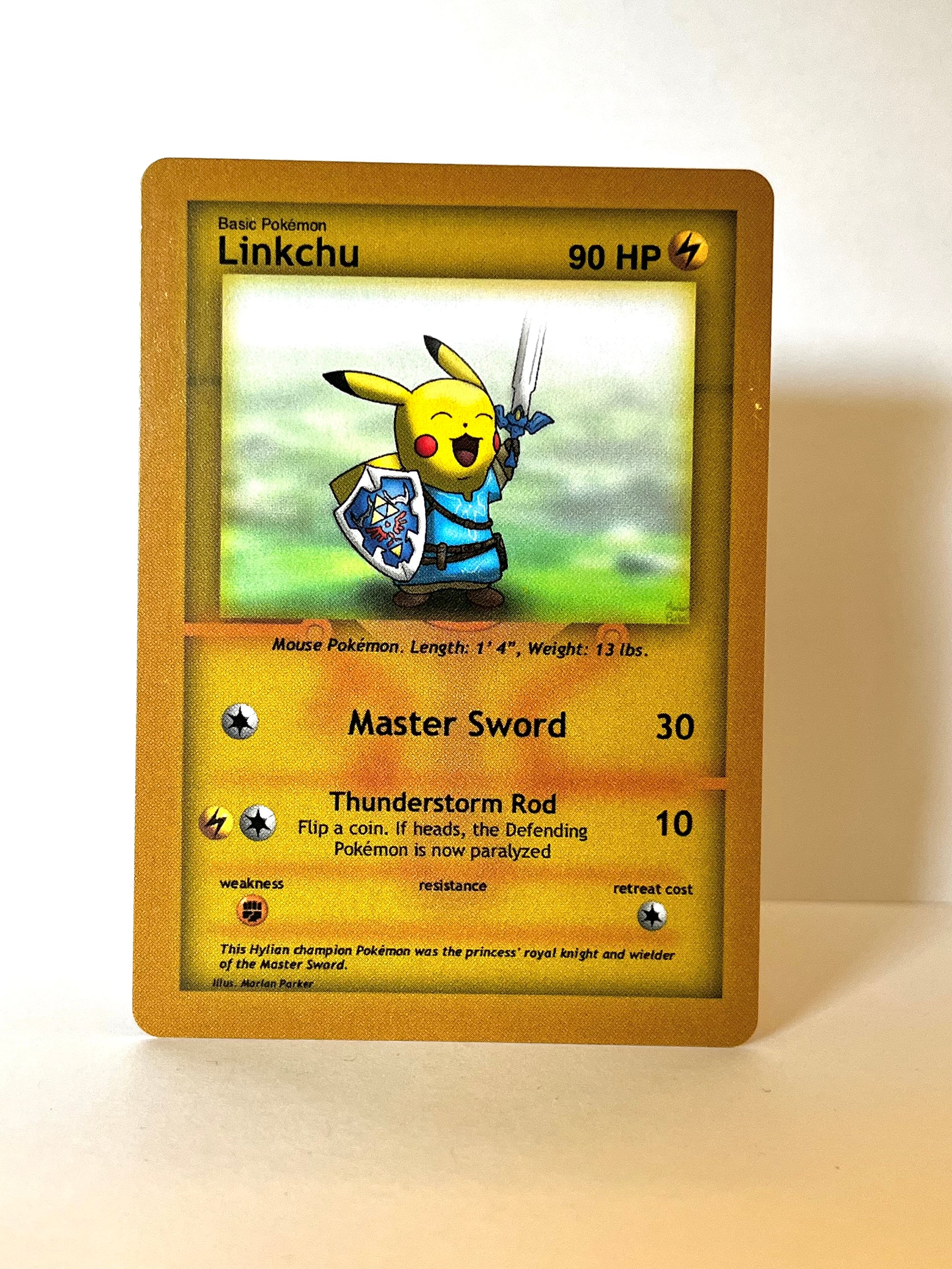 legend of zelda pokemon cards Custom Pokémon Card Breath of the Wild Linkchu the Legend of Zelda Link  Pikachu