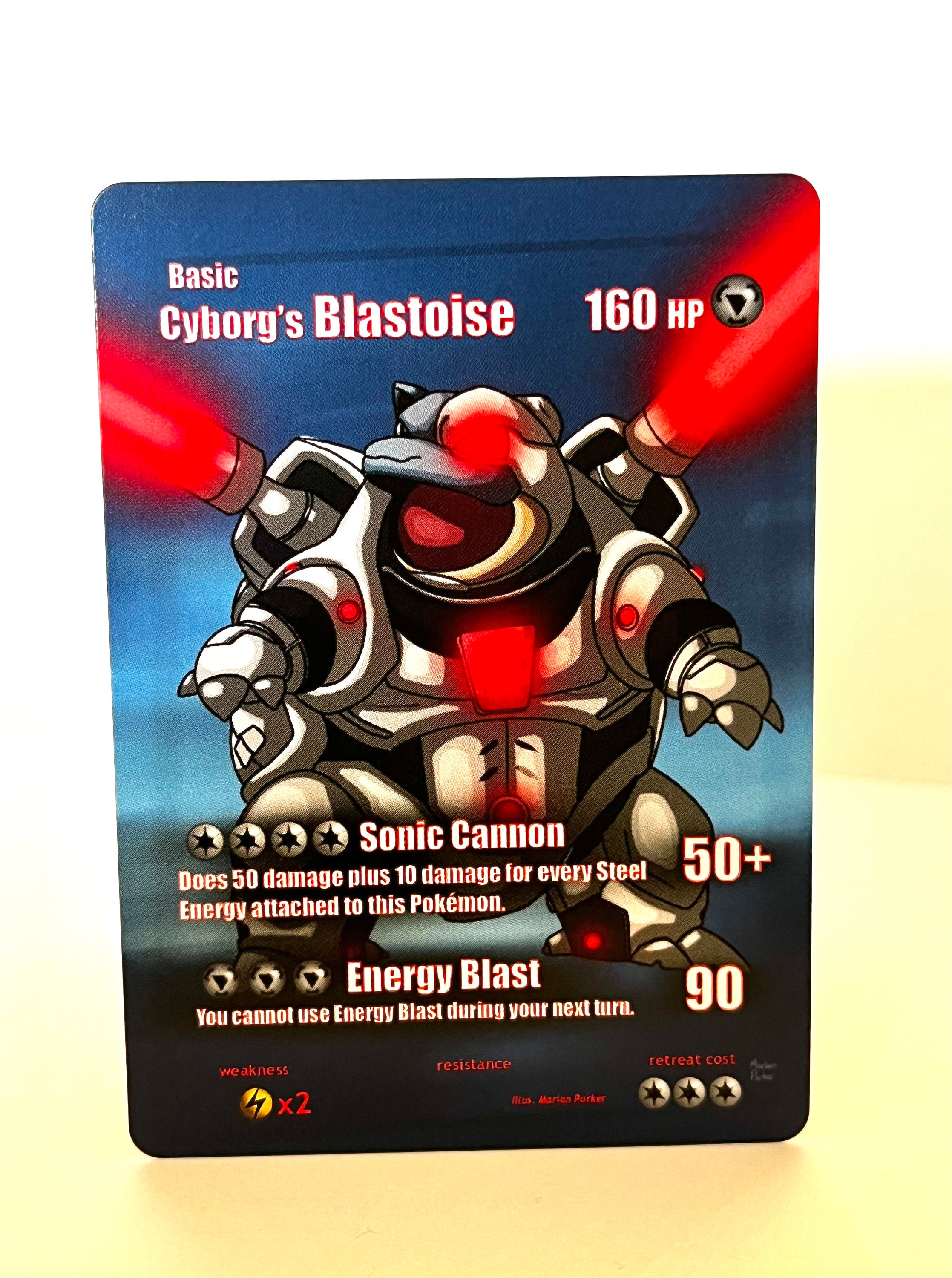 Custom Pokmon Card Cyborg's Blastoise - Etsy