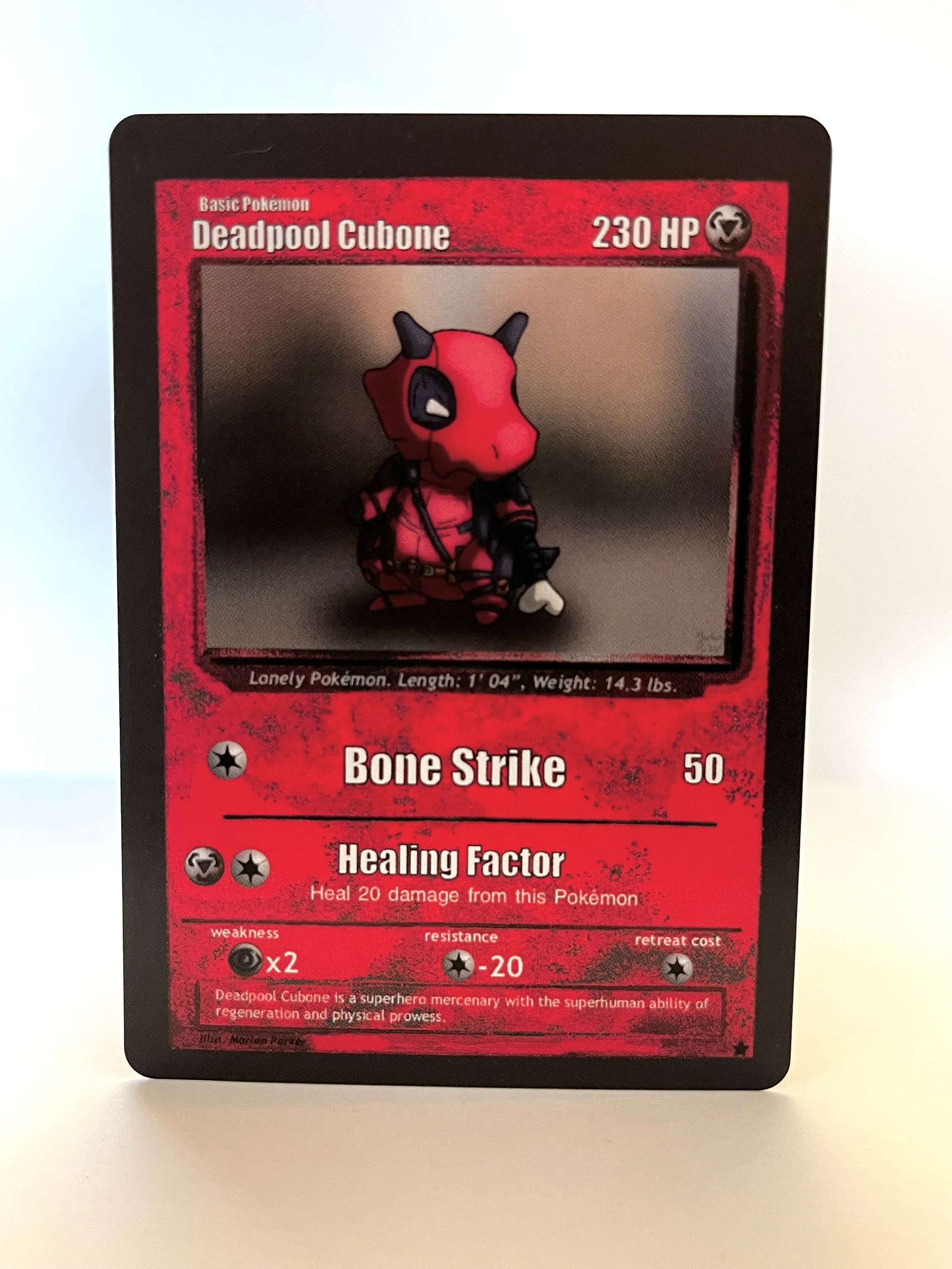 Custom Pokmon Card Deadpool Cubone
