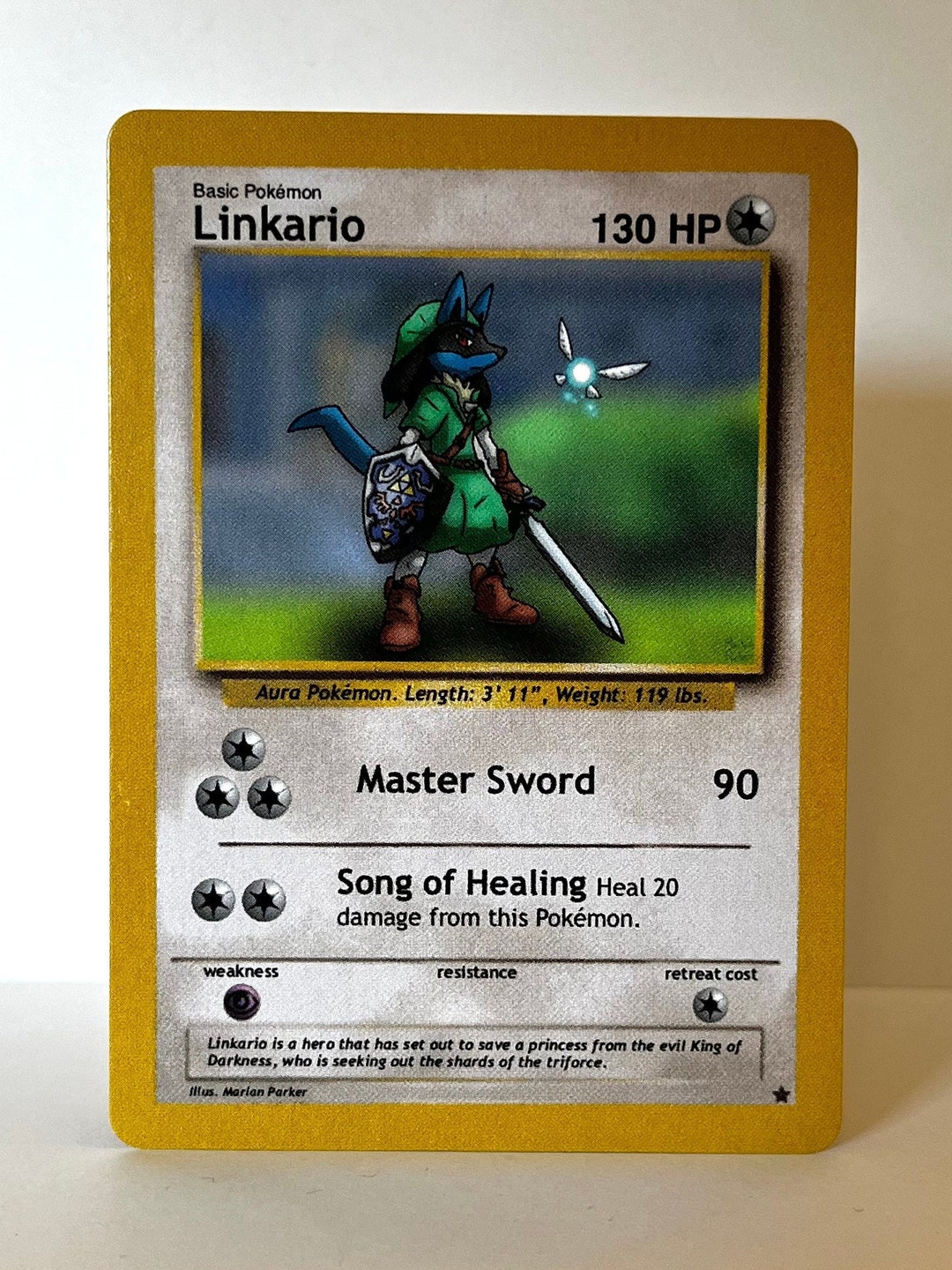 Custom Pokémon Card Ocarina of Time Linkario link Lucario Zelda Etsy