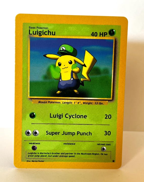 pokemon cards mario pikachu Promo JP Card Credit Card Skin Custom Pokemon Card Mariochu (mario