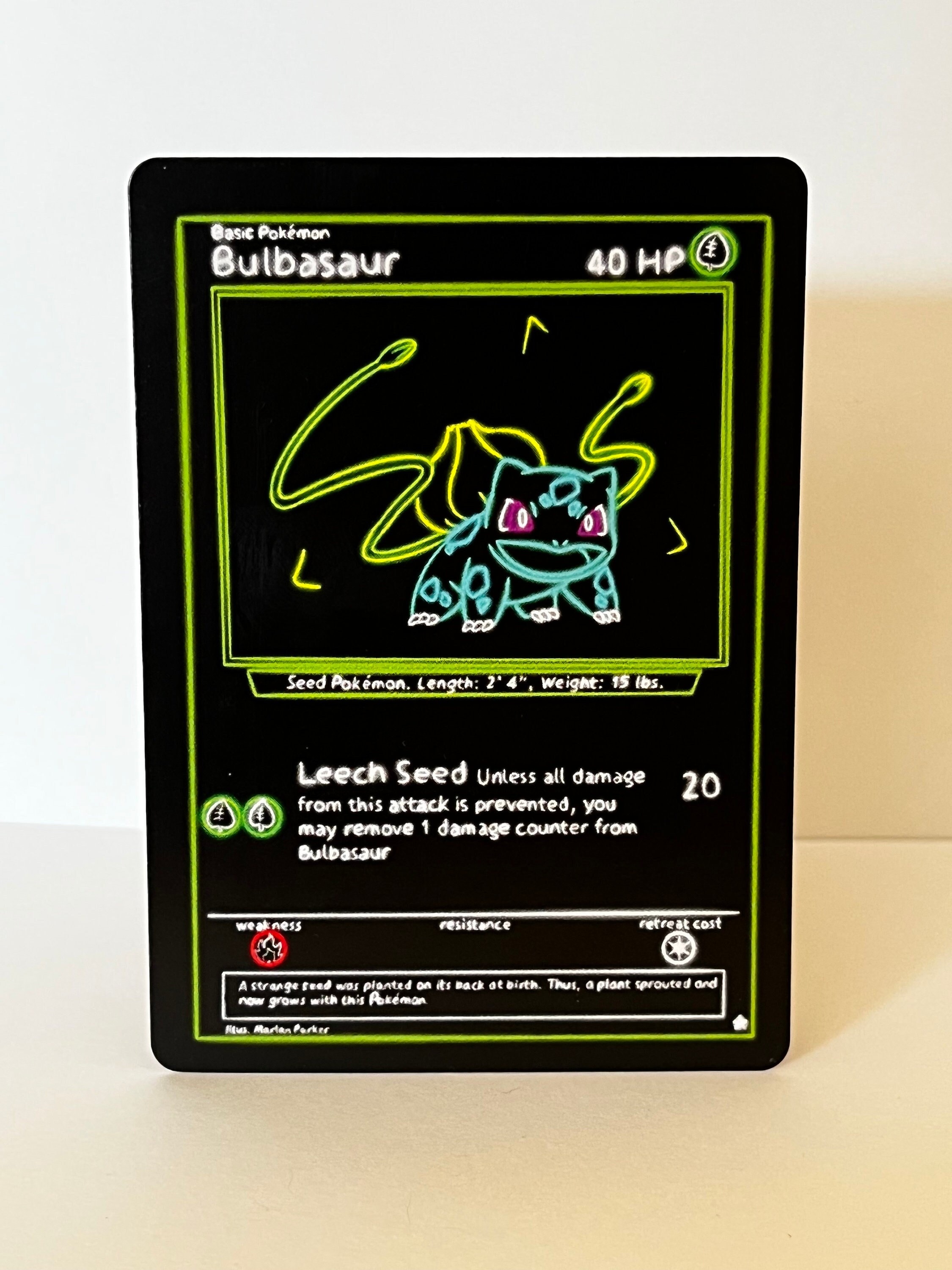 shiny bulbasaur pokemon card Erika's No. 1 Japanese Promo (NM) Japanese Vintage- kit TCG [Fire]2 3D Bulbasaur Pokmon Card! This