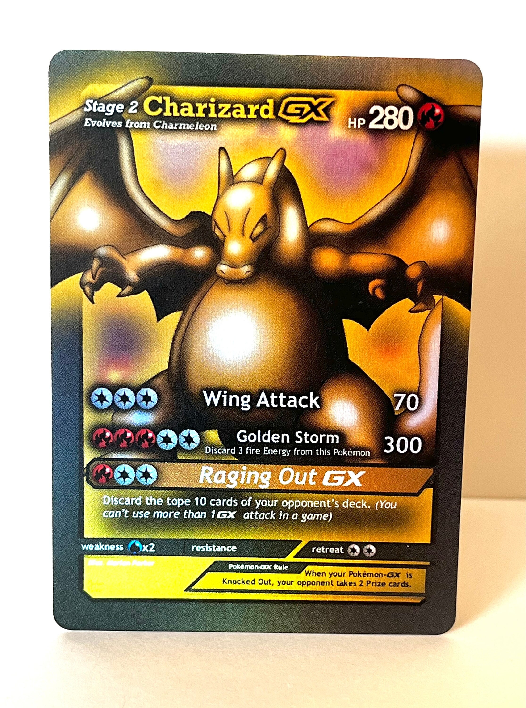 Pokemon Pack; lot de 55 Cartes Pokémon en feuilles dorées; type Vmax GX  Charizard اPikachu, Collection Rare à prix pas cher