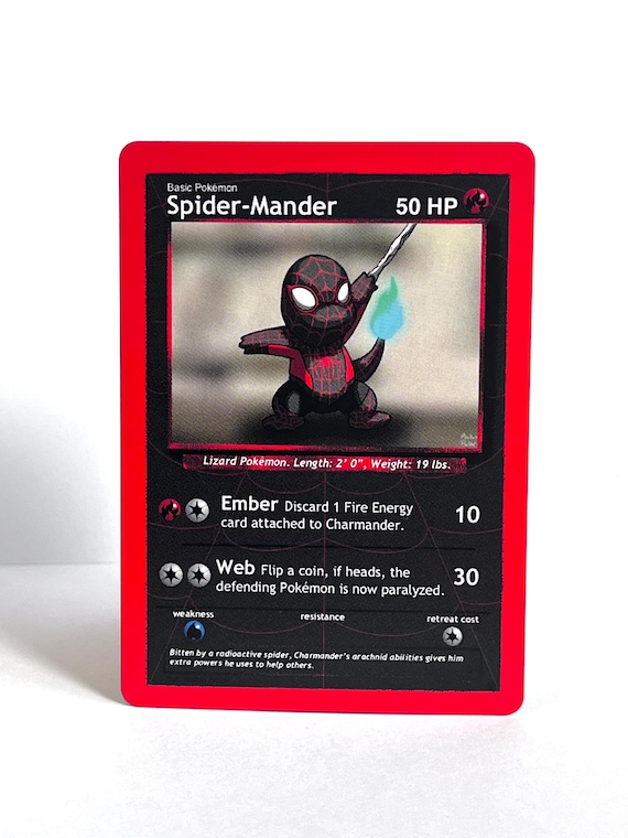 カスタムポケモンカード スパイダーマンダー（スパイダーマン ヒトカゲ