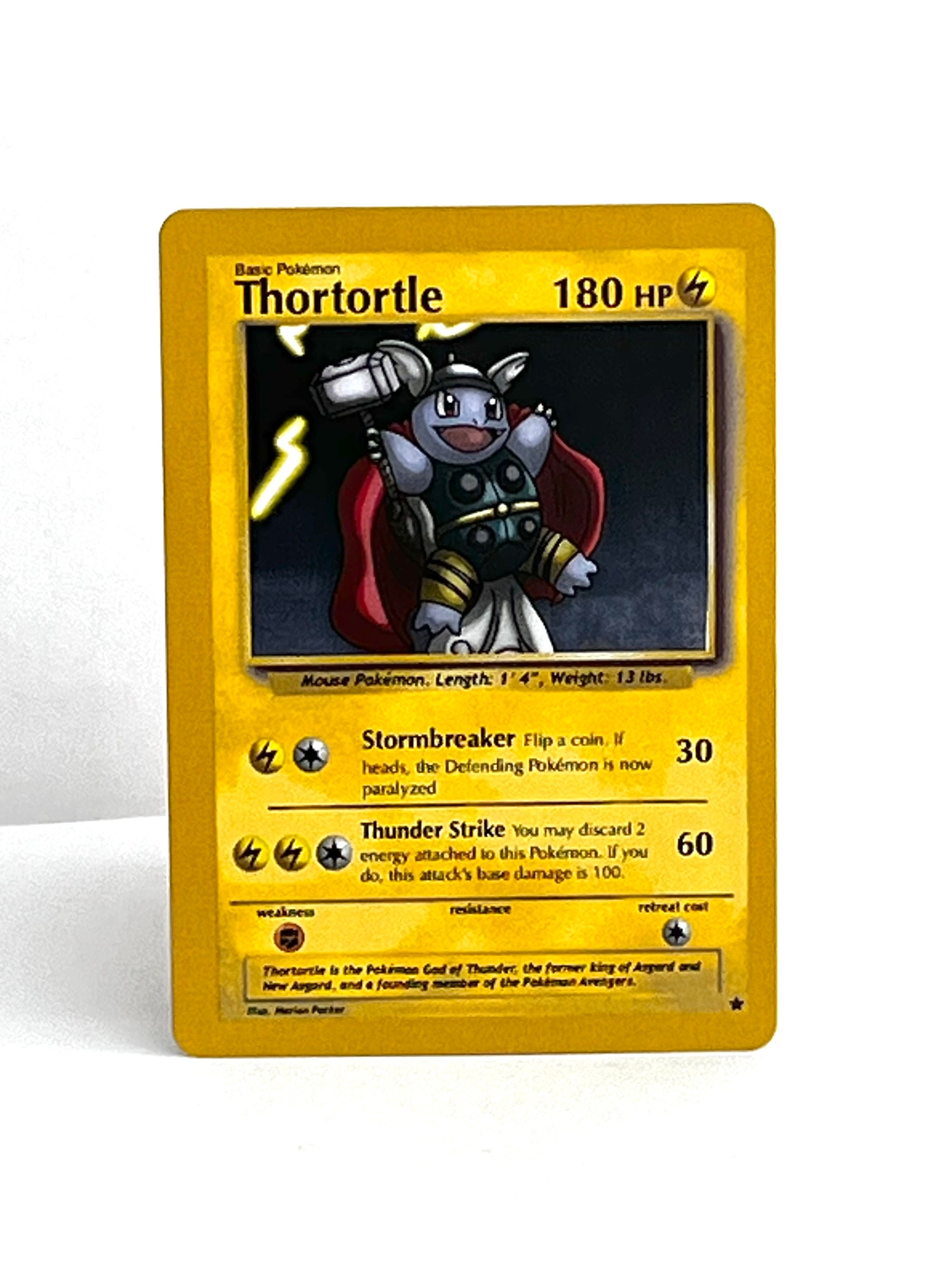 Custom Pokmon Card Thortortle (thor Wartortle) - Etsy