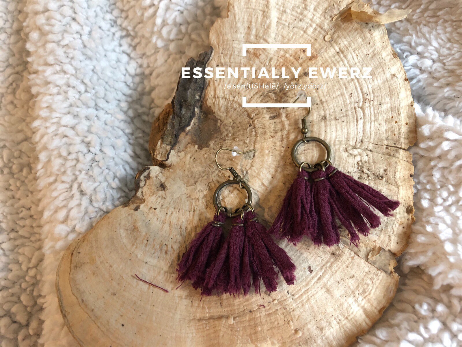 Hand Dyed Fabric Tassel Earrings Etsy