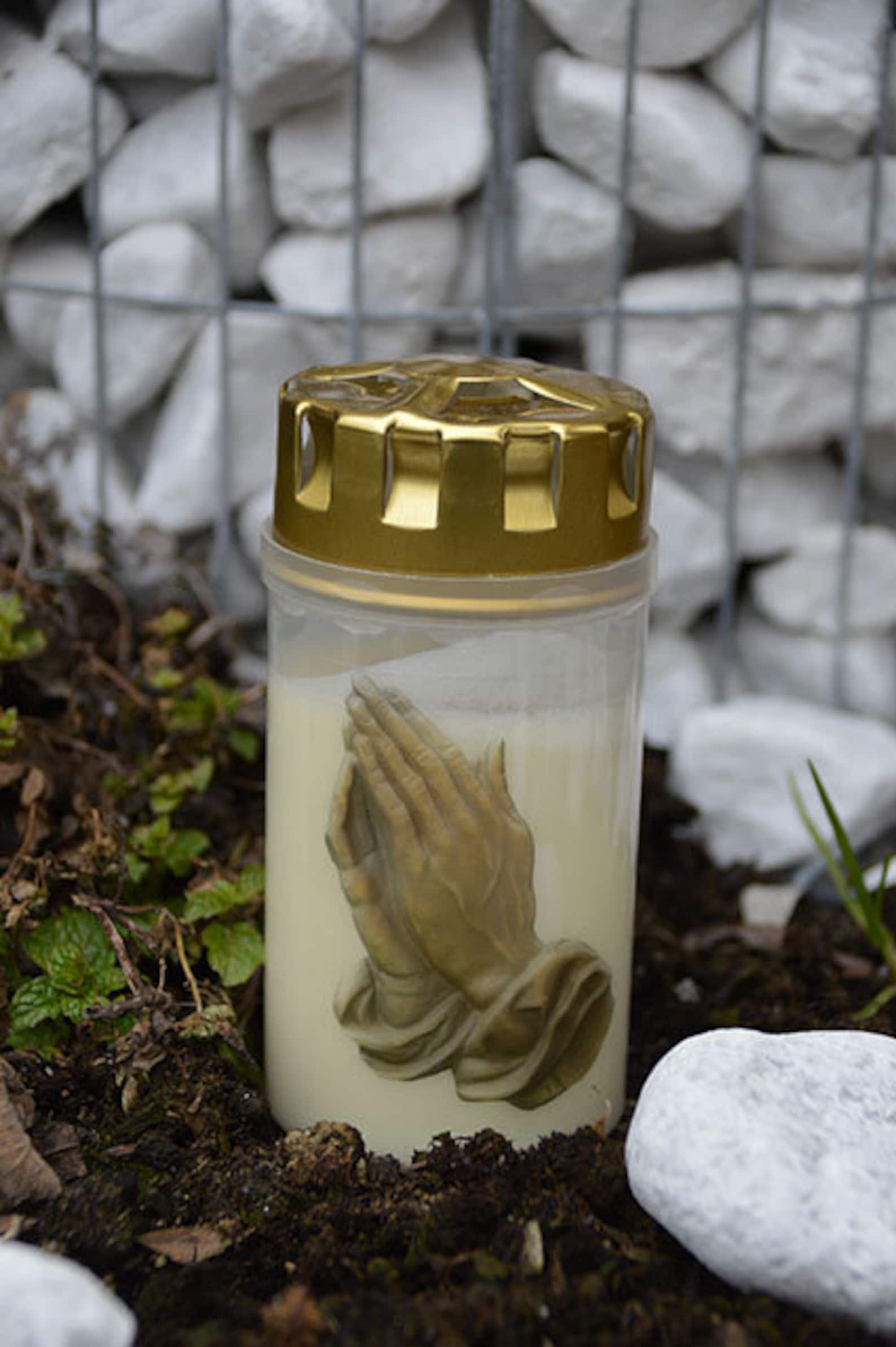 4 Grave Candles With Picture Etsy UK