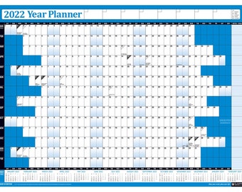 2022 wall planner column year view non laminated yearly annual etsy