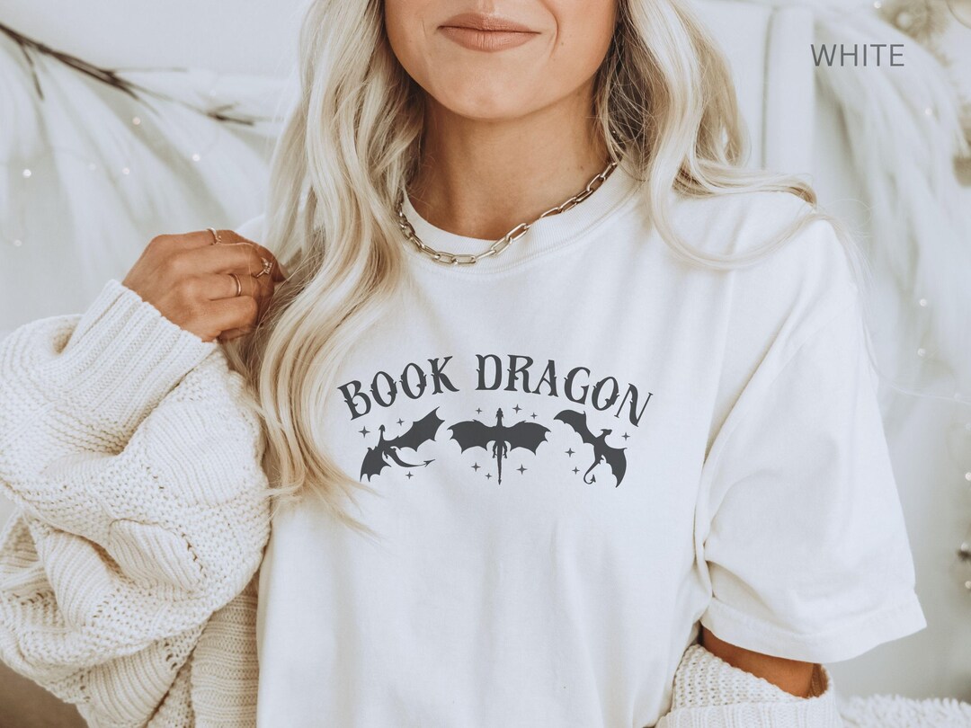 Book Dragon Tshirt, Bookish Shirt, Book Lover Shirt, Fantasy Reader