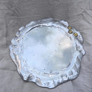 Vintage David Marshall Disenos Brutalist Art Cast Brass Aluminum Platter 13&quot; Tray