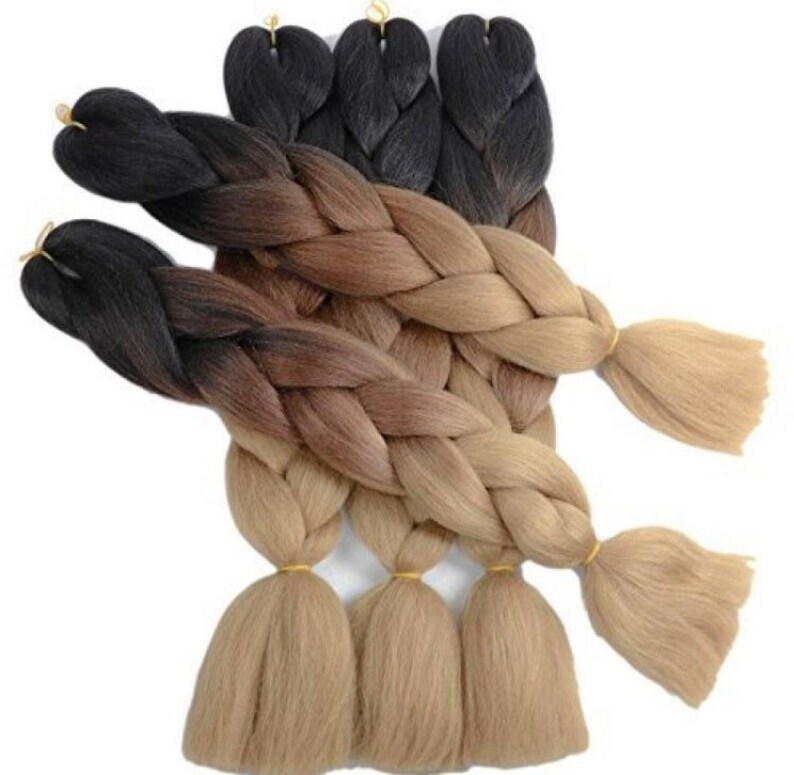 Kanekalon Hair Extensions Three Tones Etsy
