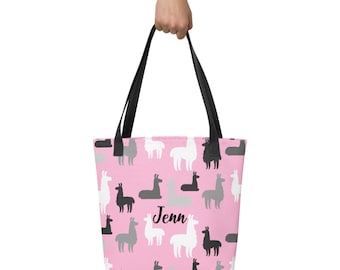 Cute llama Tote bag llama tote tote for llama lover alpaca tote bag alpaca lover gift useful gift for alpaca lover gift for llama lover