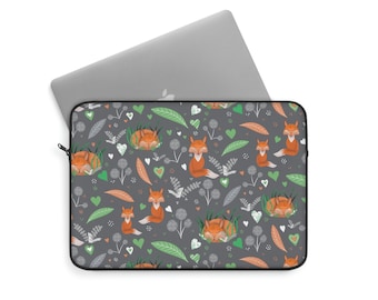 Housse pour ordinateur portable renard cadeau pour amateur de renard Housse pour ordinateur portable renard mignon housse à thème renard pour ordinateur portable renard cadeau pour amoureux des animaux de la forêt