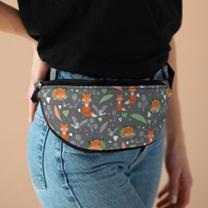 Fox bag gift for fox lover fox Fanny pack gift for her Cute fox Fanny Pack fox theme waist bag fox purse fox bag fox bum bag fox gift