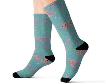 Axolotl Socks cute gift for Axolotl lover axolotl gift for her Axolotl gift cute axolotl socks axolotl theme socks for her