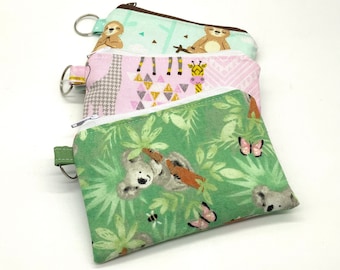 Floral Africa Zoo Animals Cash Buckle Coin Purse For Womens Floral Africa Zoo Animals Cash Buckle Coin Purse For Womens