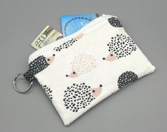 Hedgehog gift hedgehog lover gift set hedgehog theme zipper pouch set hedgehog theme makeup bag coin pouch for hedgehog lover pencil pouch